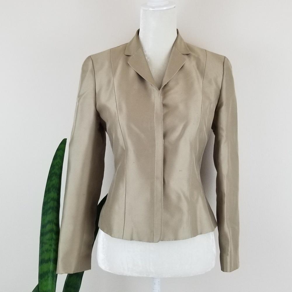 VTG Ann Taylor Raw Silk Blazer
